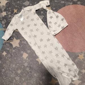 Aden + Anais long sleeve sleep gown set